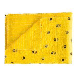 Taj Hotel Home Decor Kantha Cotton Throw | 1-Piece | Multicolor | 50"x70"